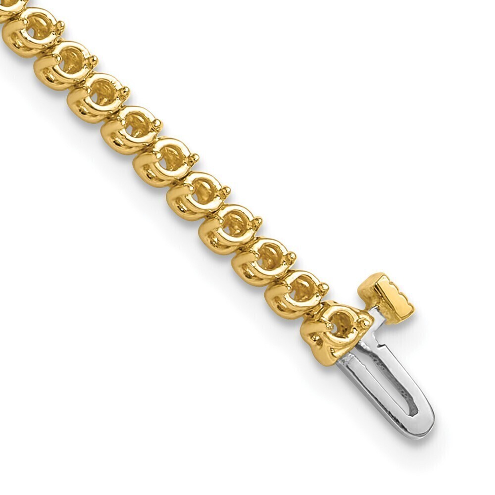 Kazi Luxury 14k 1.9mm Round 2-prong Diamond Bracelet Mounting